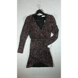 NWT ASTR The Label Sequin Dress Womens Size XS Silver Back Cutout Stretch Glam